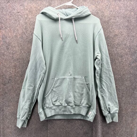 Quiksilver Hoodie Mens Small Green Pullover Long Sleeve Fleece Jacket Vintage - Picture 1 of 11